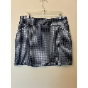 Kate Lord Black White Blue Gingham Athletic Skort Pickleball Tennis XL